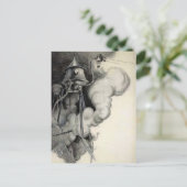 ヴィンテージ未発表世界大戦イラストレーション ポストカード (スタンド正面)