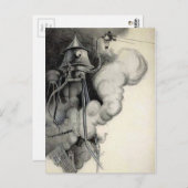 ヴィンテージ未発表世界大戦イラストレーション ポストカード (正面/裏面)