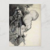 ヴィンテージ未発表世界大戦イラストレーション ポストカード (正面)