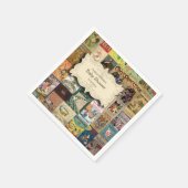 ヴィンテージ本が本の赤ちゃんシャワーを持ってくる スタンダードカクテルナプキン (角)