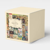 ヴィンテージ本が本の赤ちゃんシャワーを持ってくる フェイバーボックス (正面サイド)