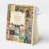 ヴィンテージ本が本の赤ちゃんシャワーを持ってくる フェイバーボックス (裏面サイド)