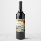 ヴィンテージ本が本の赤ちゃんシャワーを持ってくる ワインラベル (正面)