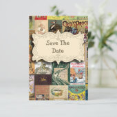 ヴィンテージ本が本の赤ちゃんシャワーを持ってくる 招待状 (スタンド正面)