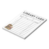 ヴィンテージ本の図書館カード ノートパッド (回転)