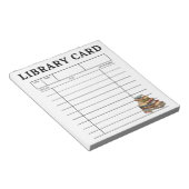 ヴィンテージ本の図書館カード ノートパッド (アングル)