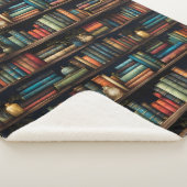 ヴィンテージ本棚の図案 シェルパブランケット (3/4)