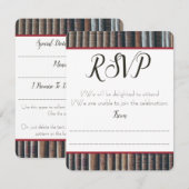 ヴィンテージ本棚の返信カード / レスポンスカード (正面/裏面)