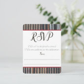 ヴィンテージ本棚の返信カード 出欠カード (スタンド正面)