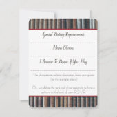 ヴィンテージ本棚の返信カード 出欠カード (裏面)