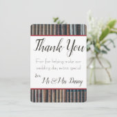 ヴィンテージ本棚サンキューカード 招待状 (スタンド正面)