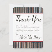 ヴィンテージ本棚サンキューカード 招待状 (正面)