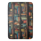 ヴィンテージ本棚模様浴場 バスマット (正面縦)