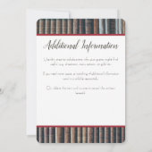 ヴィンテージ本箱夕べ招待状 招待状 (裏面)