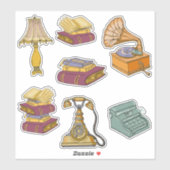 ヴィンテージ本 ジャーナリング シール (シート)