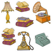 ヴィンテージ本 ジャーナリング シール