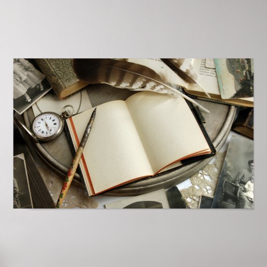 ヴィンテージ机 ポスター (正面)
