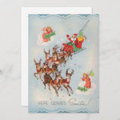 ヴィンテージ来ここサンタクロース シーズンカード (正面/裏面)