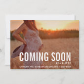 ヴィンテージ来の間もない写真妊娠の発表 案内状 (正面)