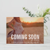 ヴィンテージ来の間もない写真妊娠の発表 案内状 (スタンド正面)