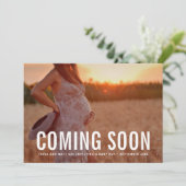 ヴィンテージ来の間もない写真妊娠の発表 案内状 (スタンド正面)