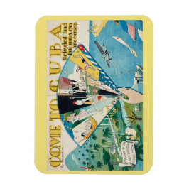 ヴィンテージ来へキューバ旅行ポスター磁石 マグネット