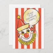ヴィンテージ来ピエロの誕生日パーティー シーズンカード (正面/裏面)