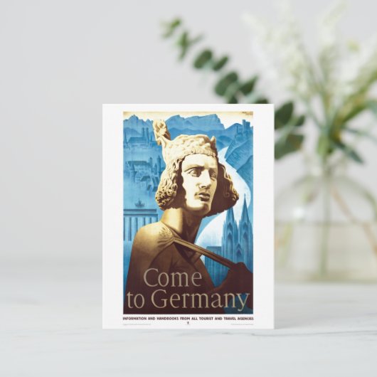 ヴィンテージ来対ドイツ旅行ポスター ポストカード (スタンド正面)