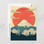 ヴィンテージ東京観光水彩アジア ポストカード (正面/裏面)