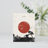 ヴィンテージ東京観光水彩アジア ポストカード (スタンド正面)