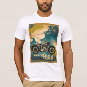 ヴィンテージ東南アジアオートバイルートTシャツ Tシャツ