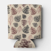 ヴィンテージ松のコーン：森林の背景。 缶クーラー (裏面)