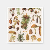 ヴィンテージ松の森の宝物模様 スタンダードカクテルナプキン (正面)