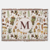 ヴィンテージ松の森の宝物模様 スローブランケット (正面)