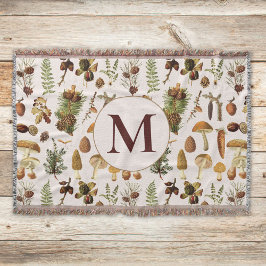 ヴィンテージ松の森の宝物模様 スローブランケット