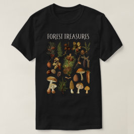 ヴィンテージ松林キノコ植物学 Tシャツ