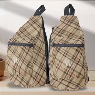 ヴィンテージ板モノグラムの市松模様に型 スリングバッグ