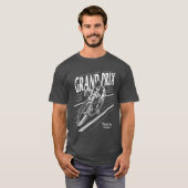 ヴィンテージ板追跡者のグランプリのオートバイのワイシャツ Tシャツ (正面フル)