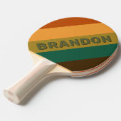 ヴィンテージ林はっきりした沼ストライプの（名称） 卓球ラケット (正面アングル)