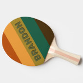 ヴィンテージ林はっきりした沼ストライプの（名称） 卓球ラケット (横)