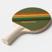 ヴィンテージ林ストライプの湿原 卓球ラケット (正面アングル)