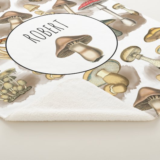 ヴィンテージ林パーソナライズされたのきのこ シェルパブランケット (3/4)