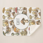 ヴィンテージ林パーソナライズされたのきのこ シェルパブランケット (正面(横))