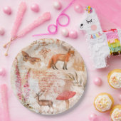 ヴィンテージ林動物図 ペーパープレート (パーティー)