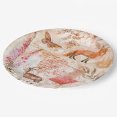 ヴィンテージ林動物図 ペーパープレート (アングル)