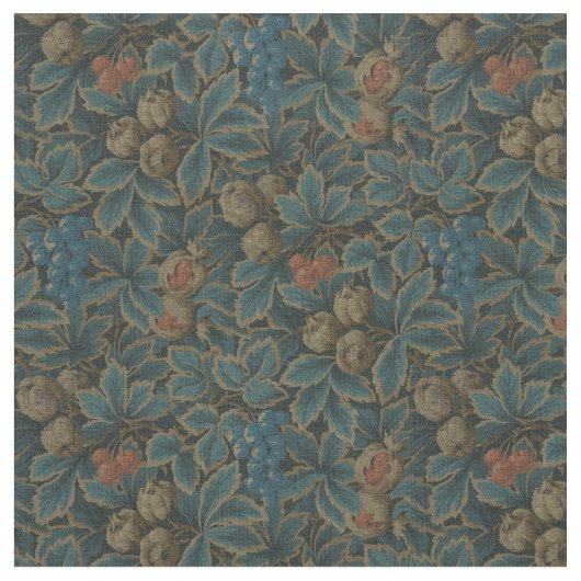 ヴィンテージ果実パターン ファブリック (クローズアップ)