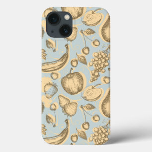 ヴィンテージ果実パターン iPhone 13ケース