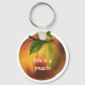 ヴィンテージ果実熟オーガニック桃 キーホルダー (正面)