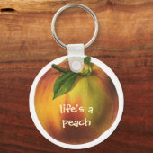 ヴィンテージ果実熟オーガニック桃 キーホルダー (正面)