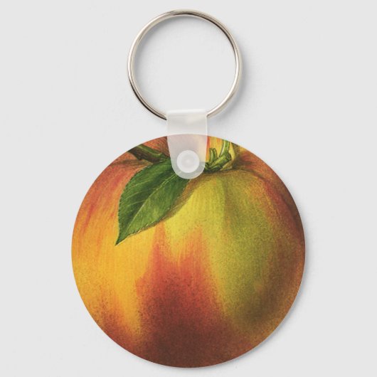 ヴィンテージ果実熟オーガニック桃 キーホルダー (正面)
